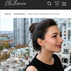 White pearl chandelier earrings